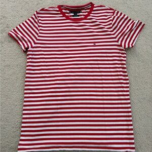 Tommy Hilfiger Red and White Striped Tee